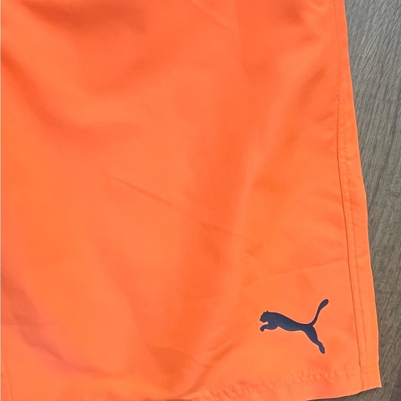 NWT puma boys 2 piece swim set rash guard trunks Sz large 14-16 orange blue - Picture 6 of 10